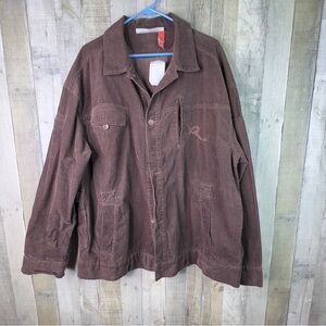 Authentic Rocawear Size 3XL Brown Corduroy Jacket with Inside & Outside Pockets